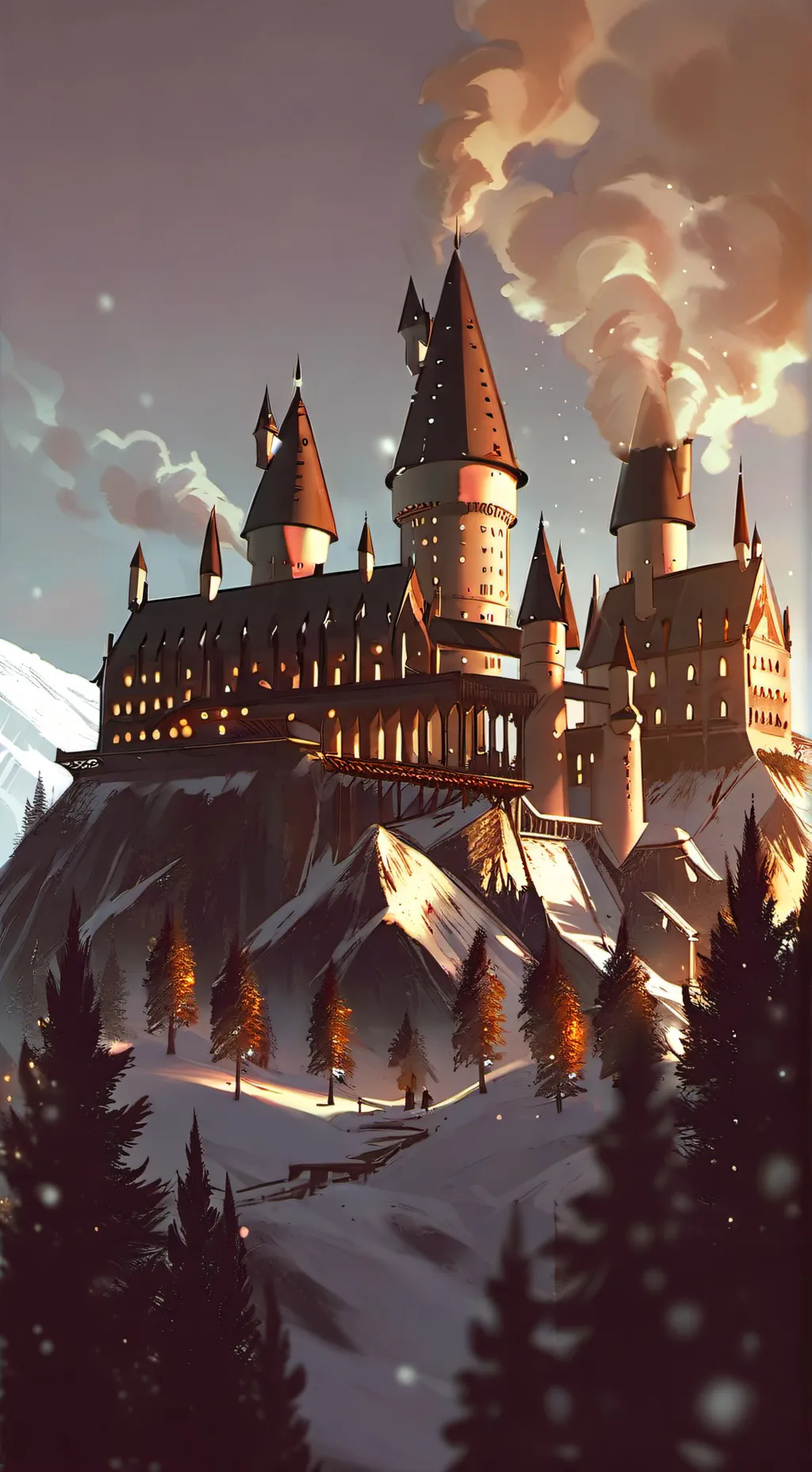 ai character: Hogwarts  background