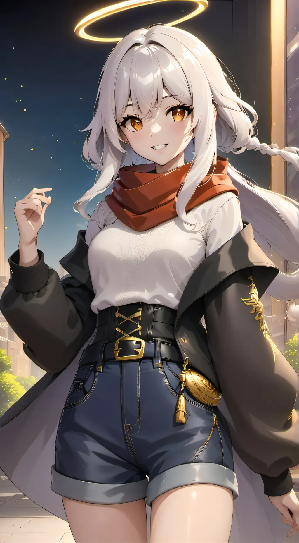 ai character: Silver background