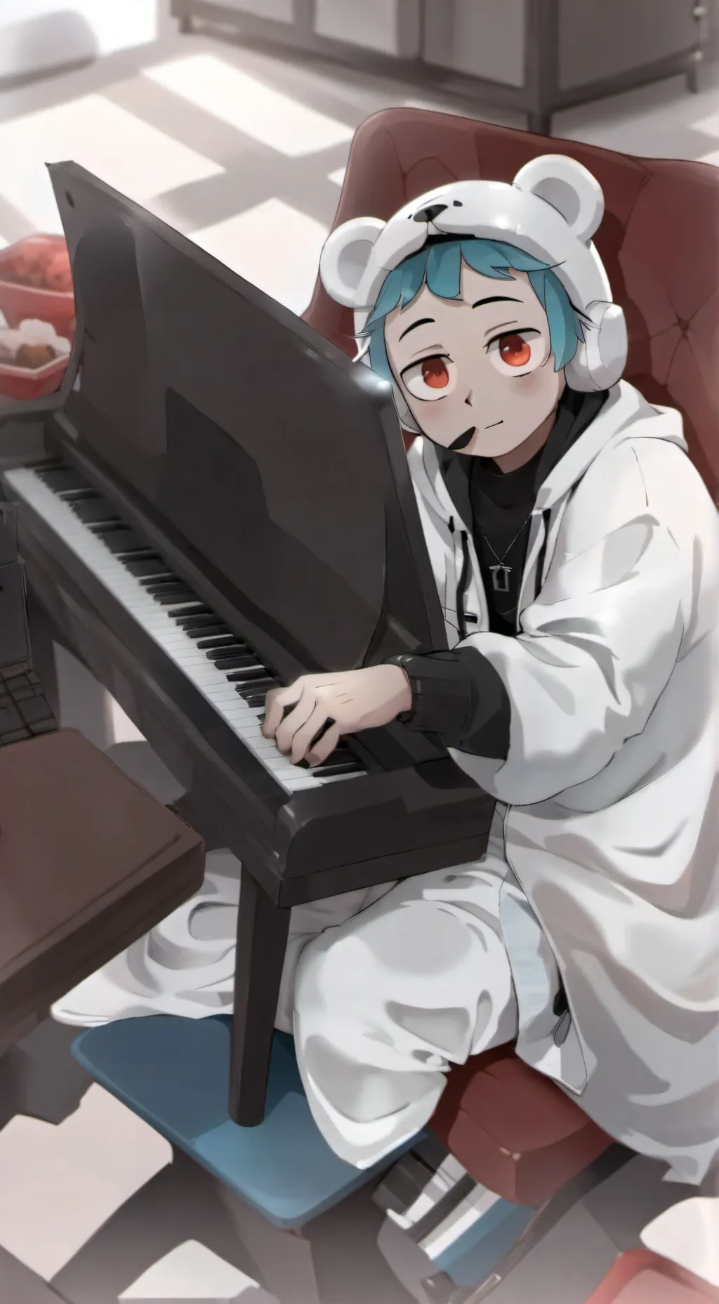 ai character: sky background