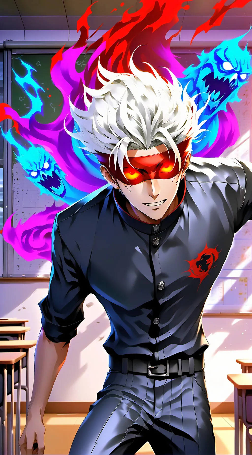 ai character: Gojo Satoru background