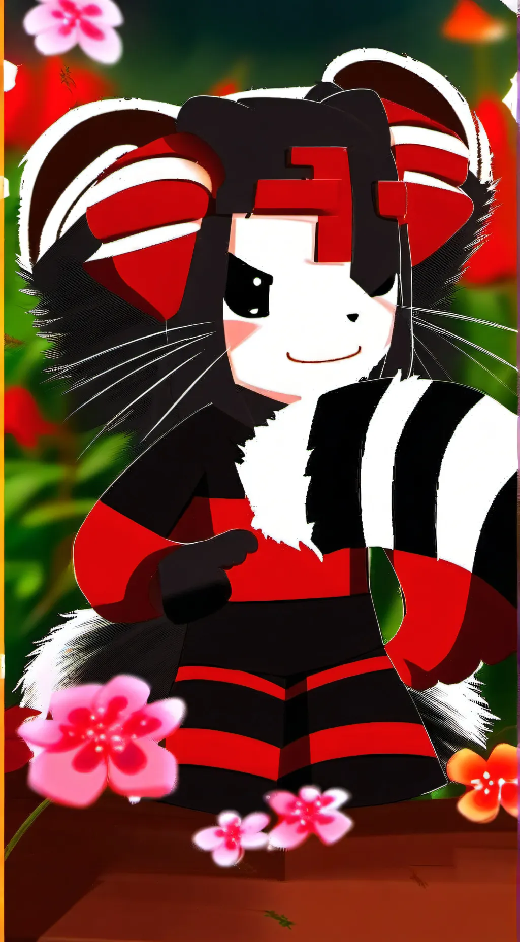 ai character: Striped Skunk Spirit background