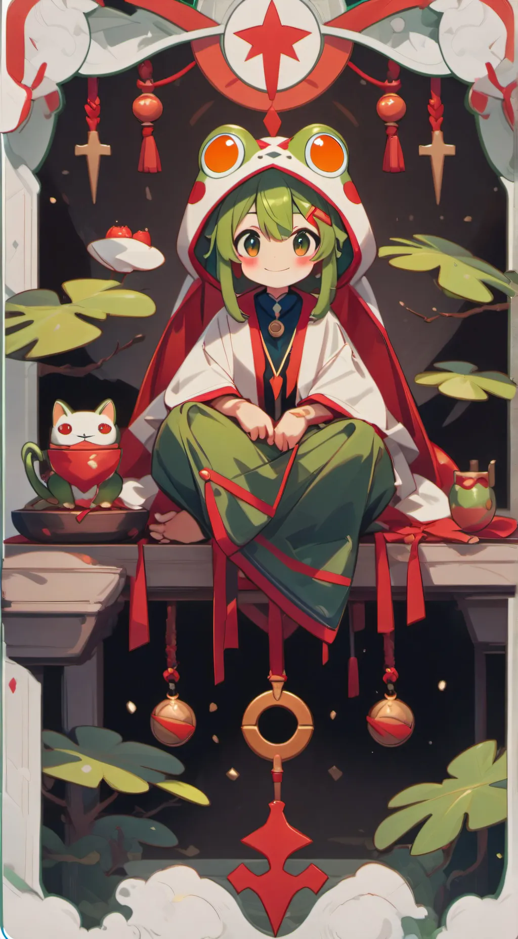 ai character: Froggy Feline background