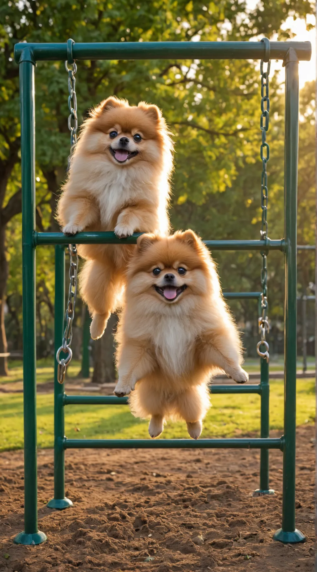 ai character: Pomeranian Story background