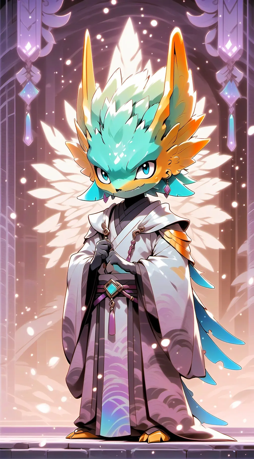 ai character: súper macarron background