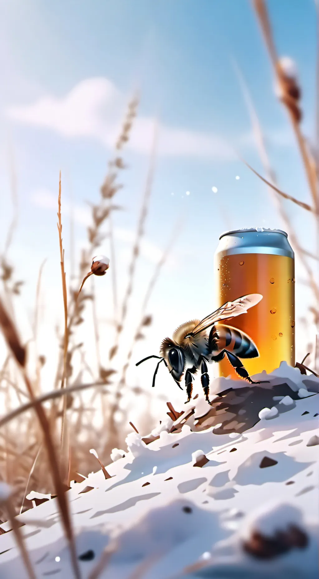 ai character: old beer meme background