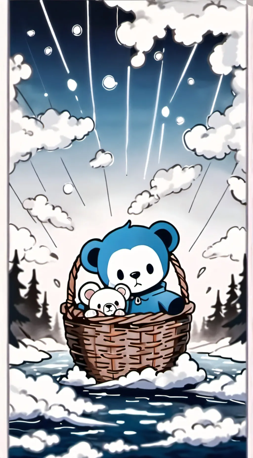 ai character: Baby sky background