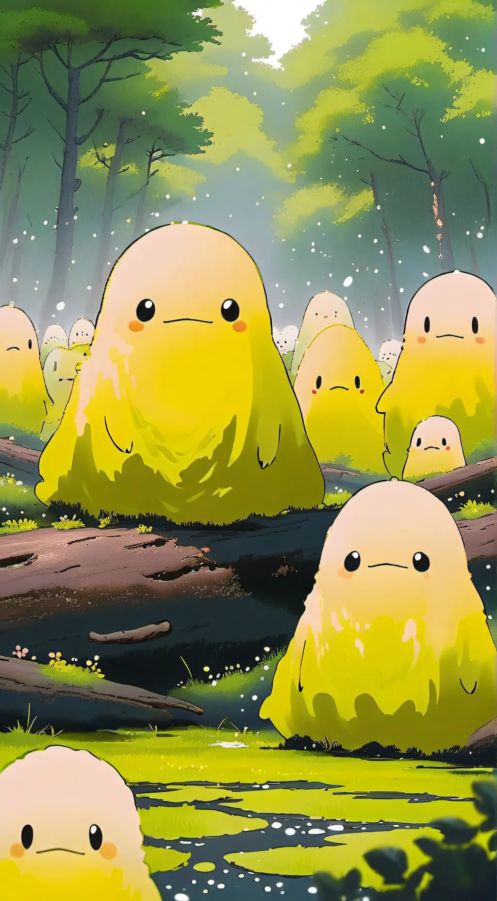 ai character: Yellow slime & you background