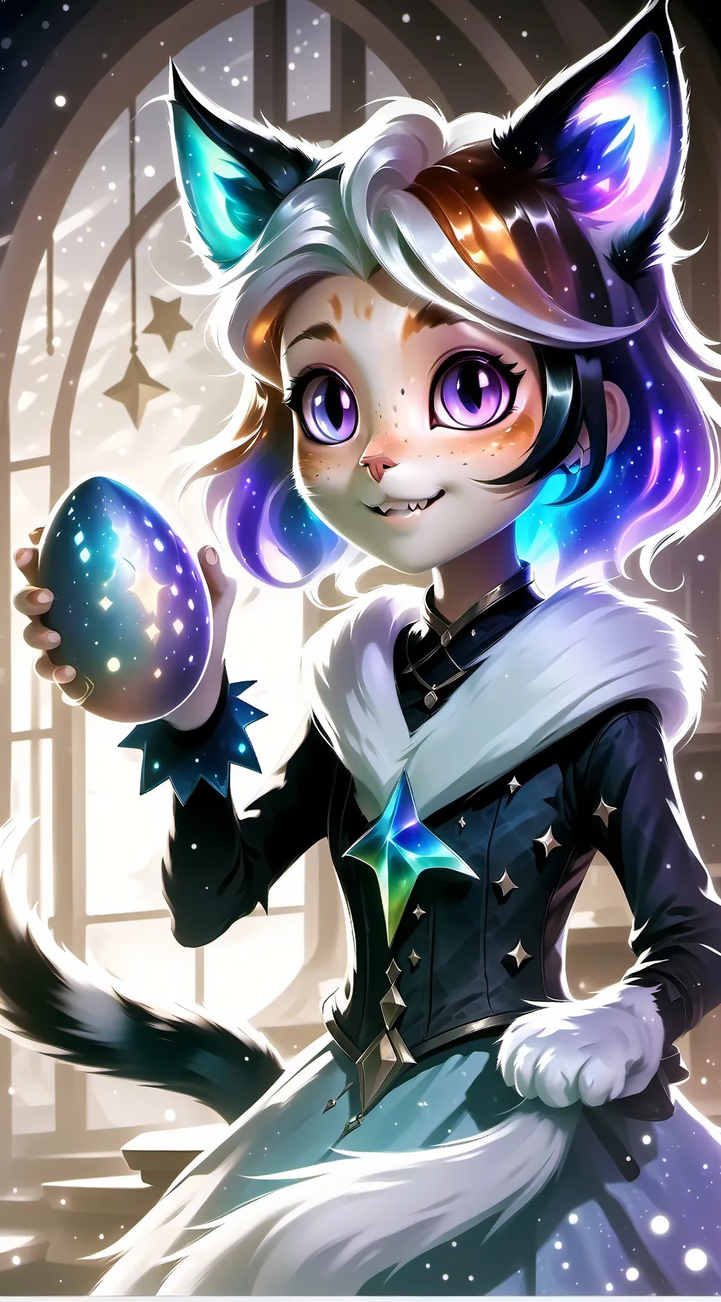 ai character: Chat Spirite à l' background