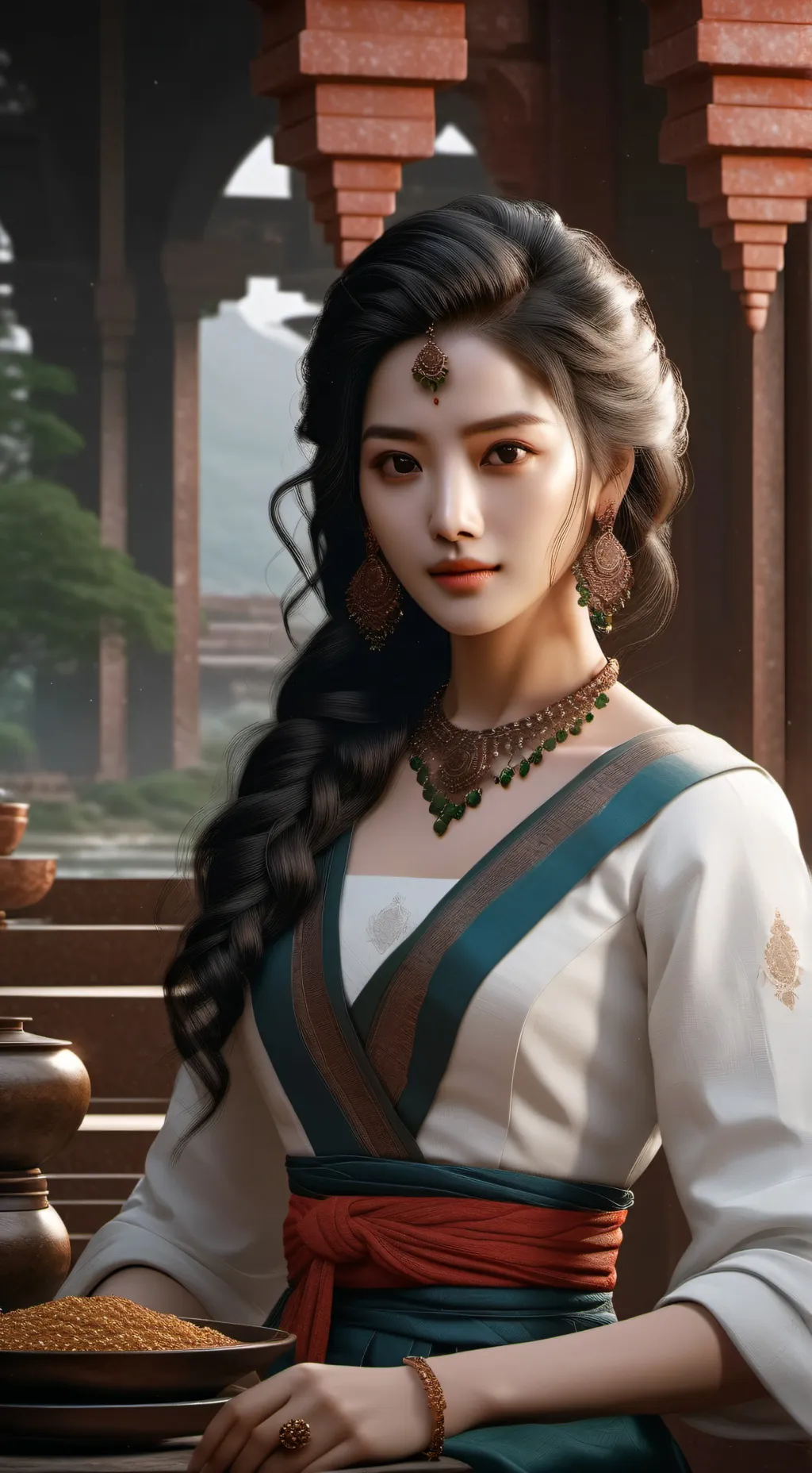 ai character: miss Rachel  background