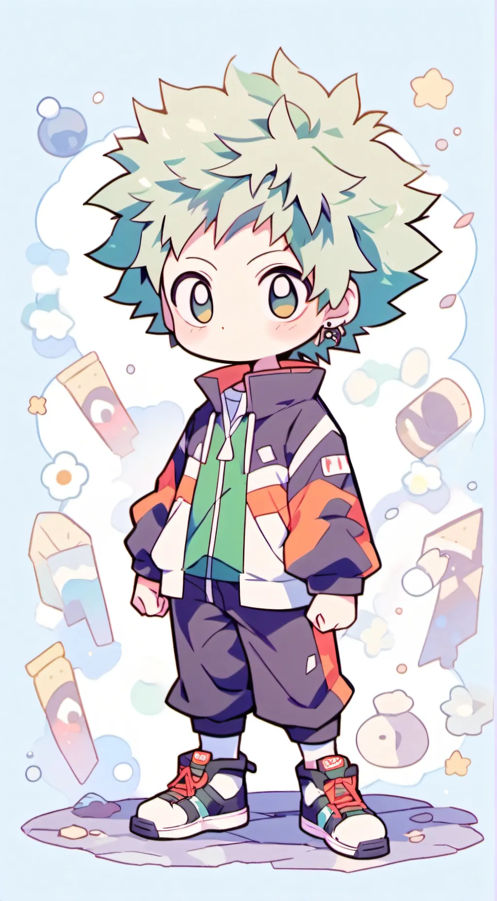 ai character: MHA°~bakudeku🔥💚 background