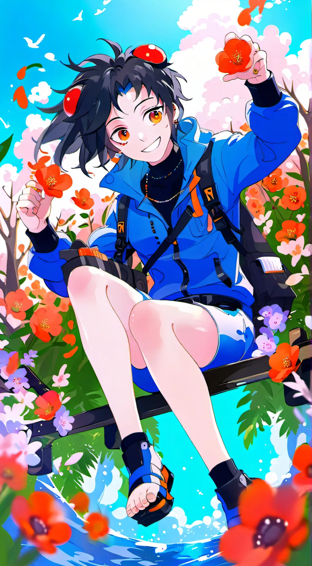 ai character: Y/N and Muichiro  background