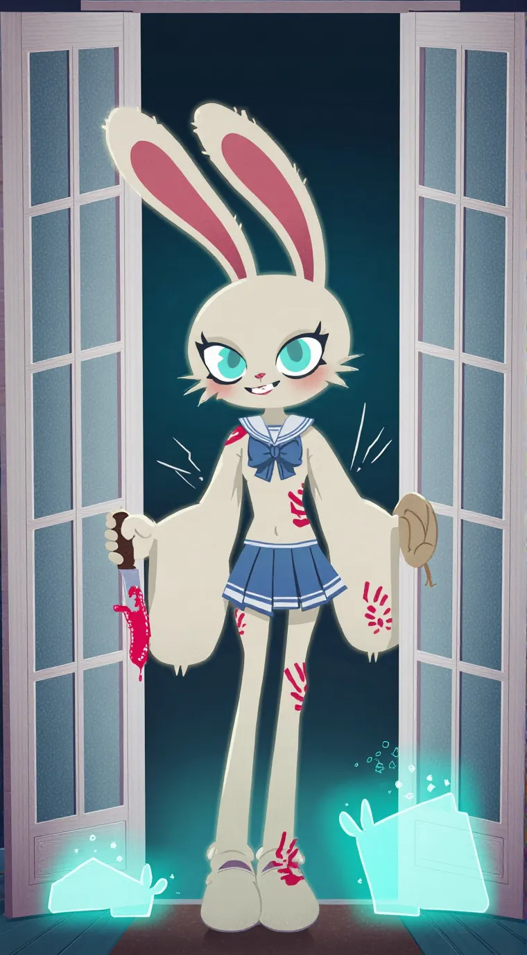 ai character: yandere bunny  background