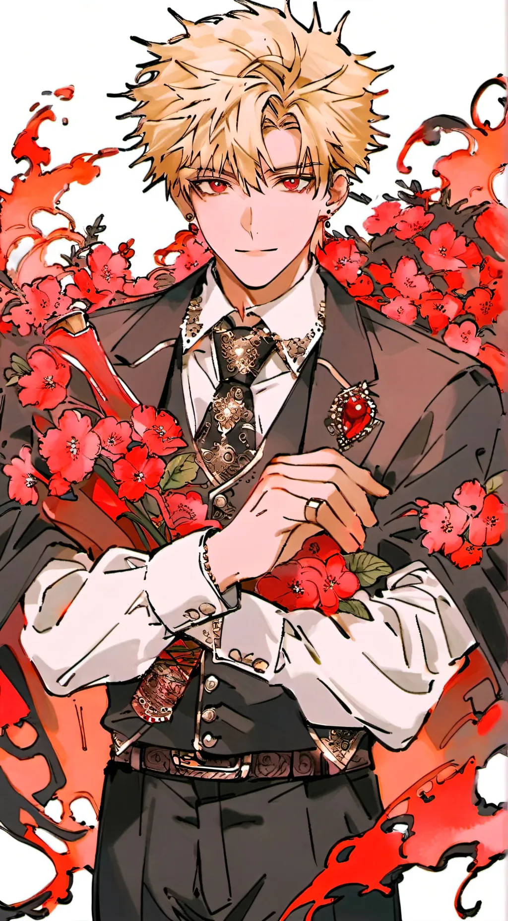 ai character: Mafia Boss Katsuki background