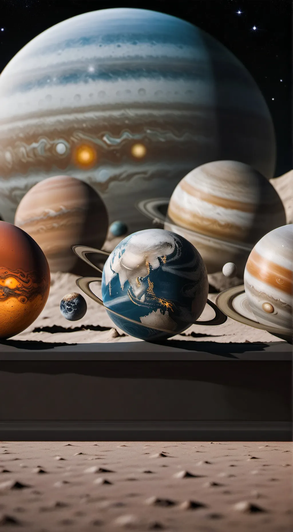 ai character: the solar system background
