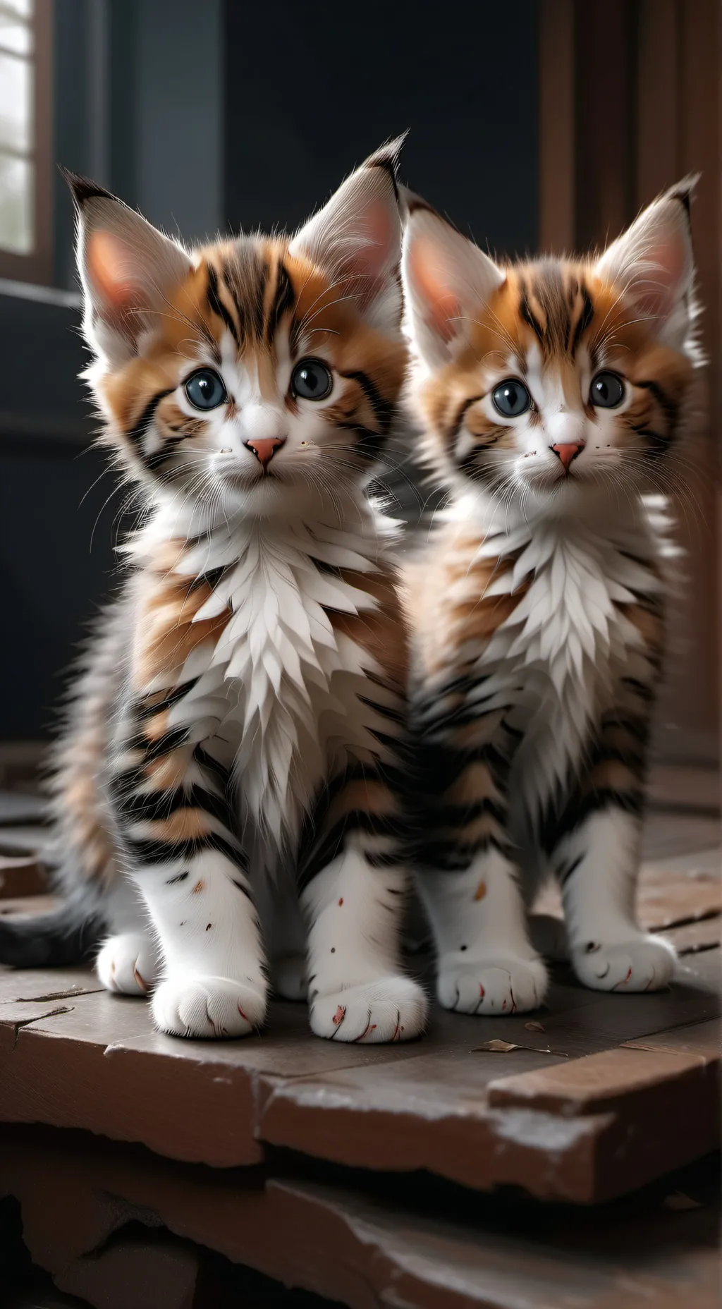 ai character: pregnant kitten  background