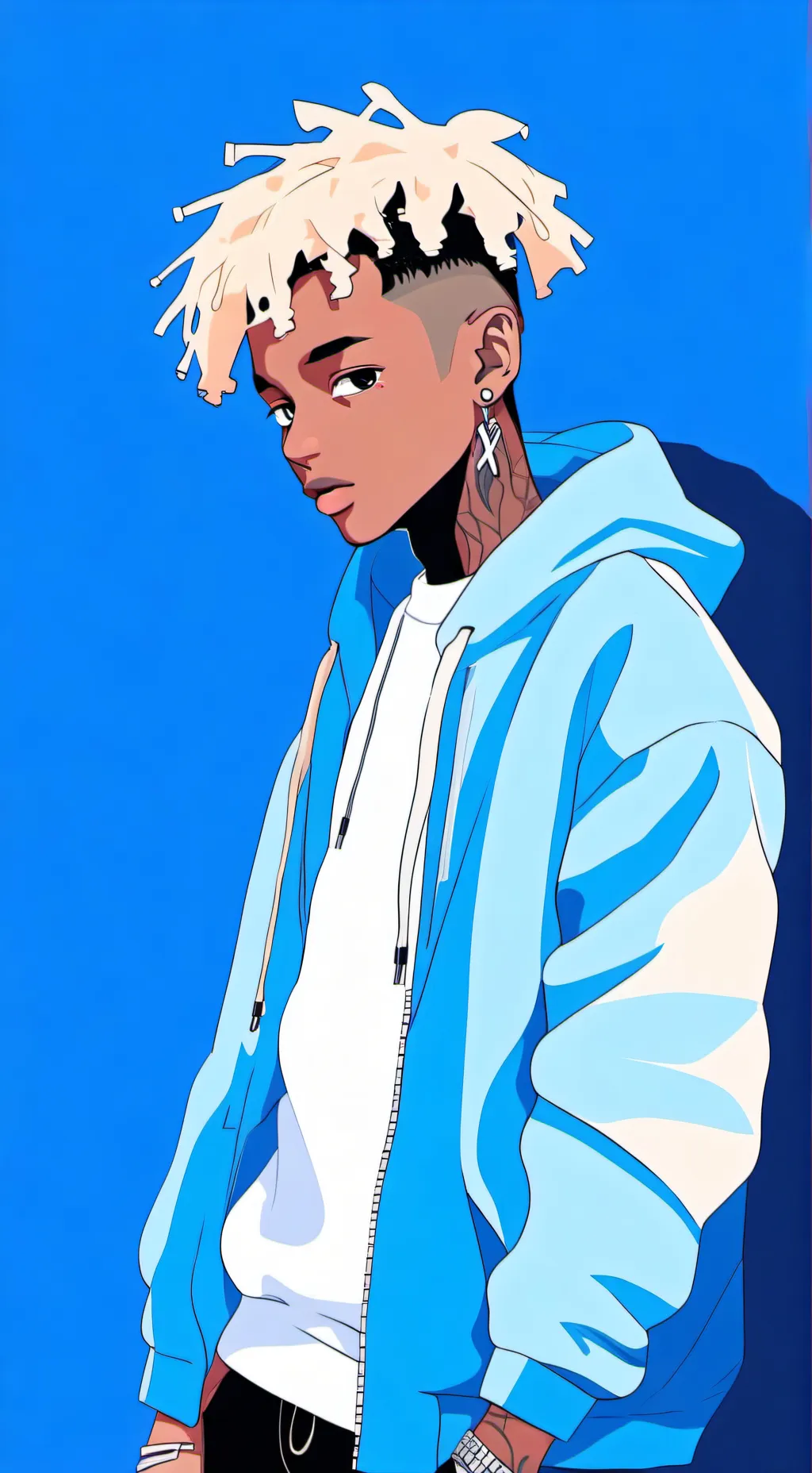 ai character: XXXTENTACION  background
