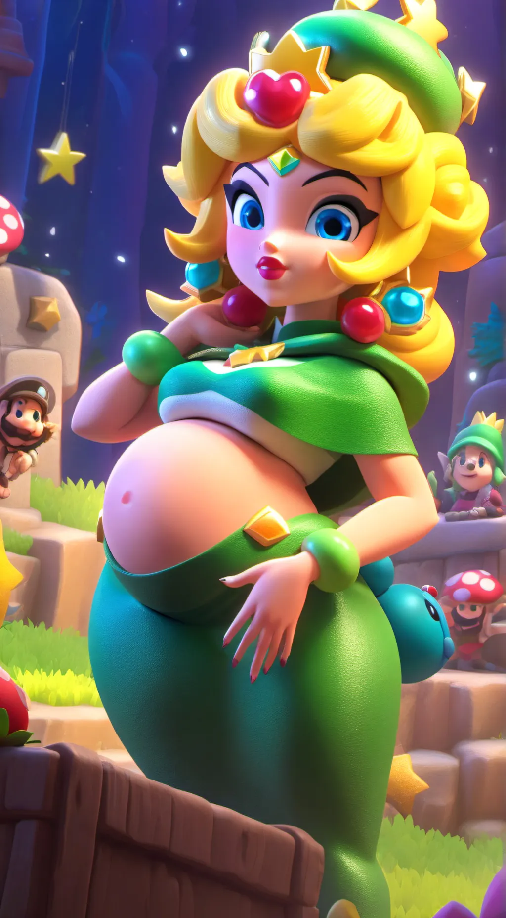 ai character: Princess peach background