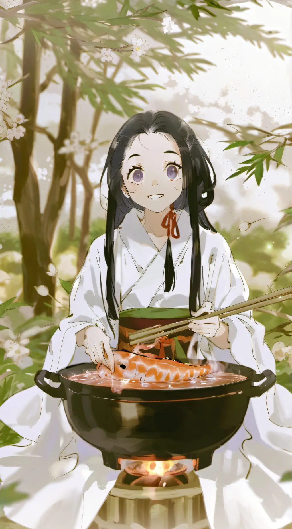 ai character: nezuko kamado  background