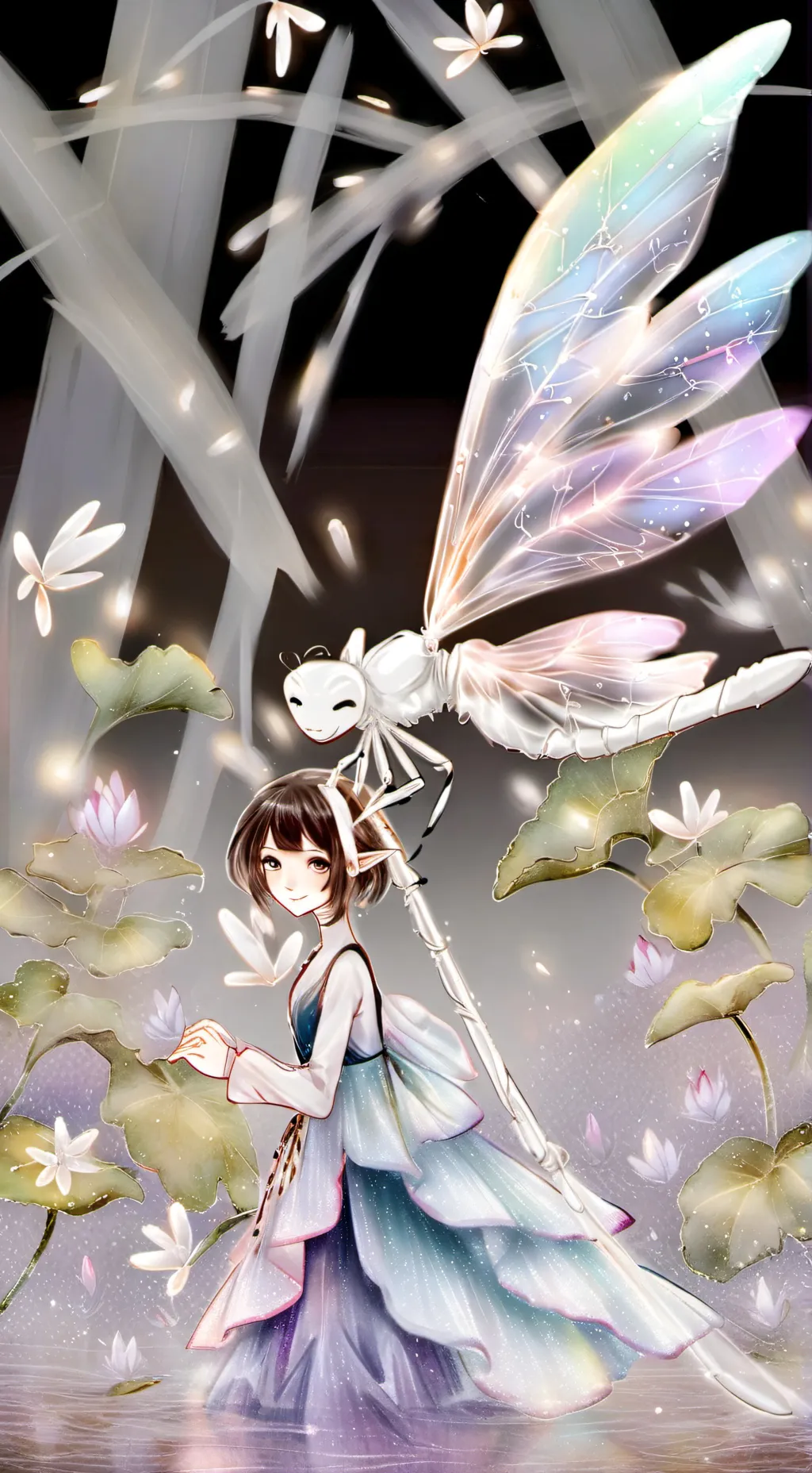 ai character: Iridescent Flyer background