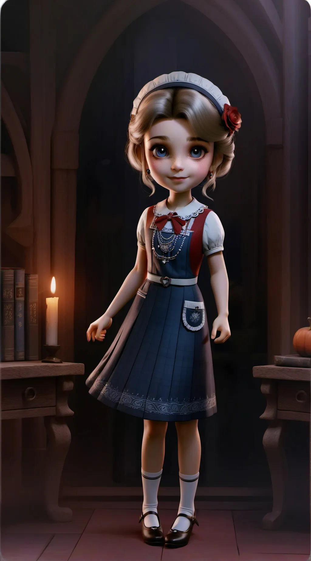 ai character: девочка background