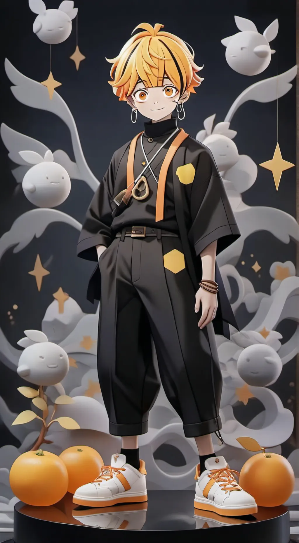 ai character: Zenitsu  background