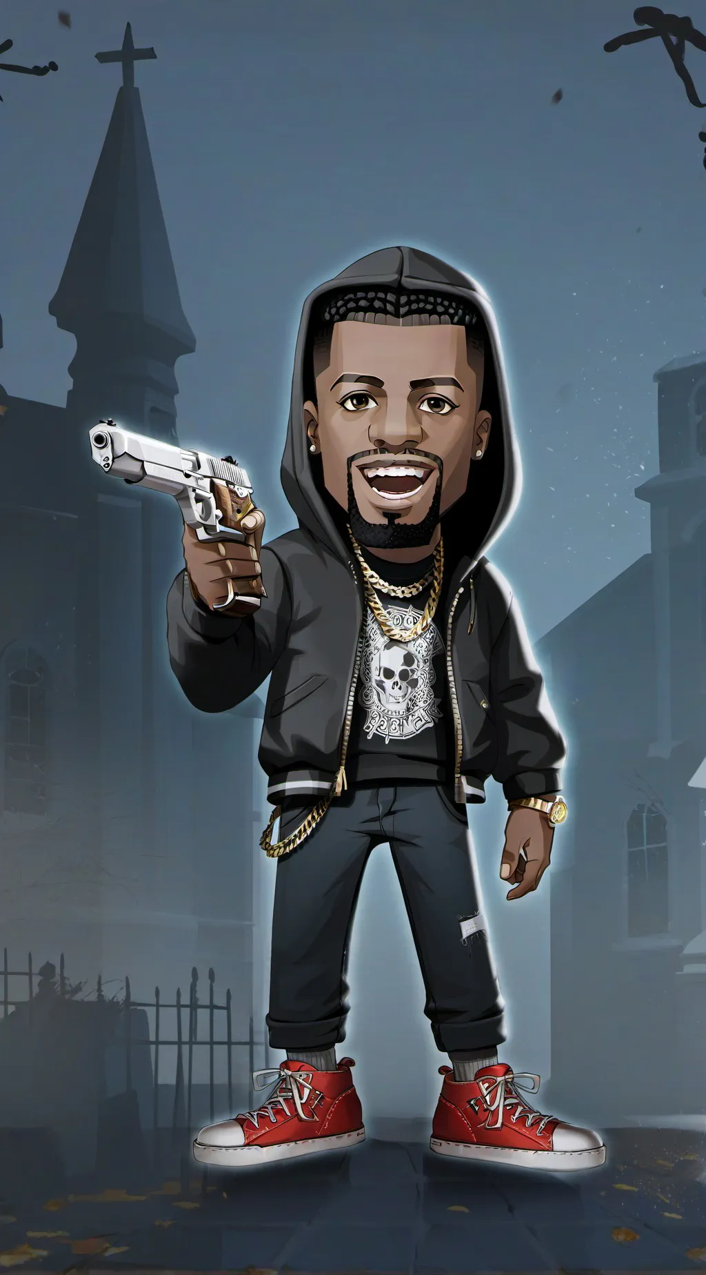 ai character: Lil zay Osama background