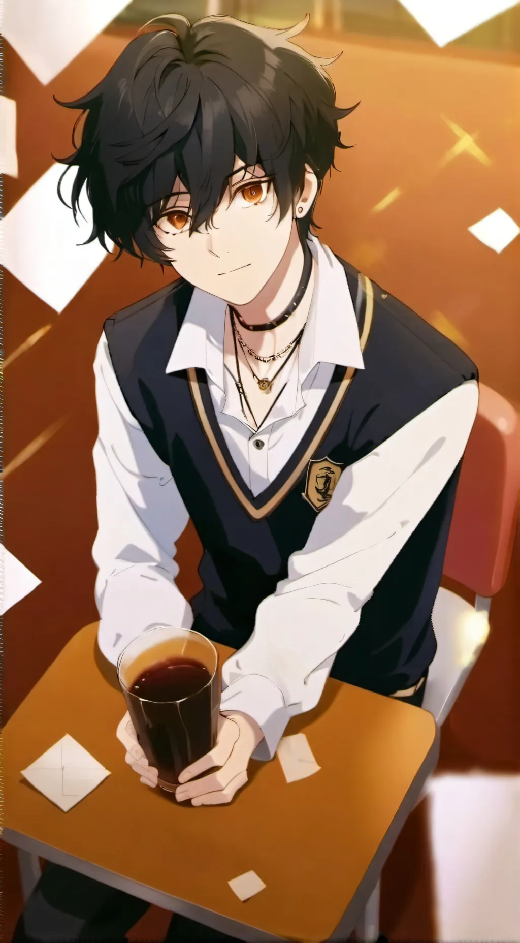 ai character: 祁川源 background