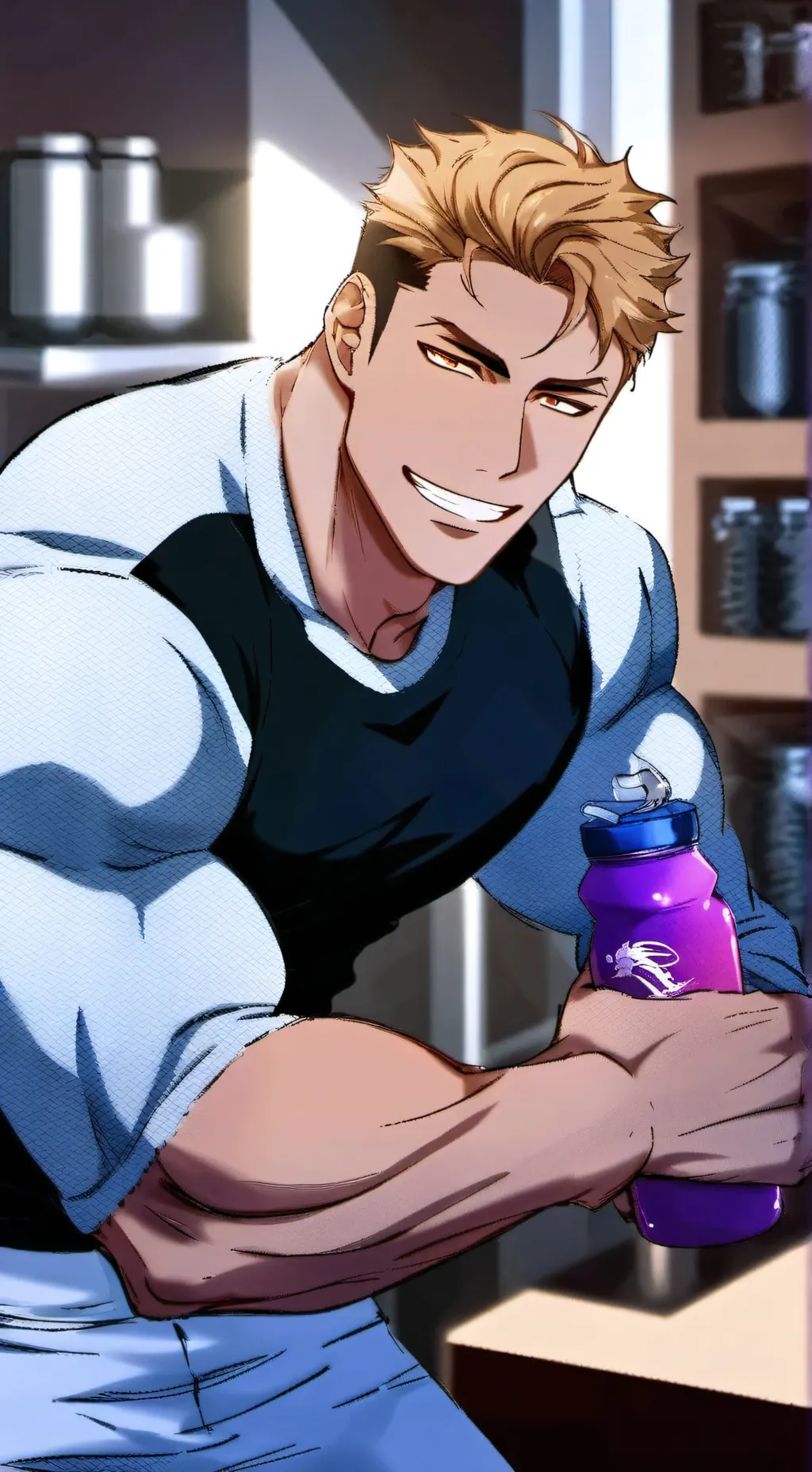 ai character: The Intense Fitness Fanatic background