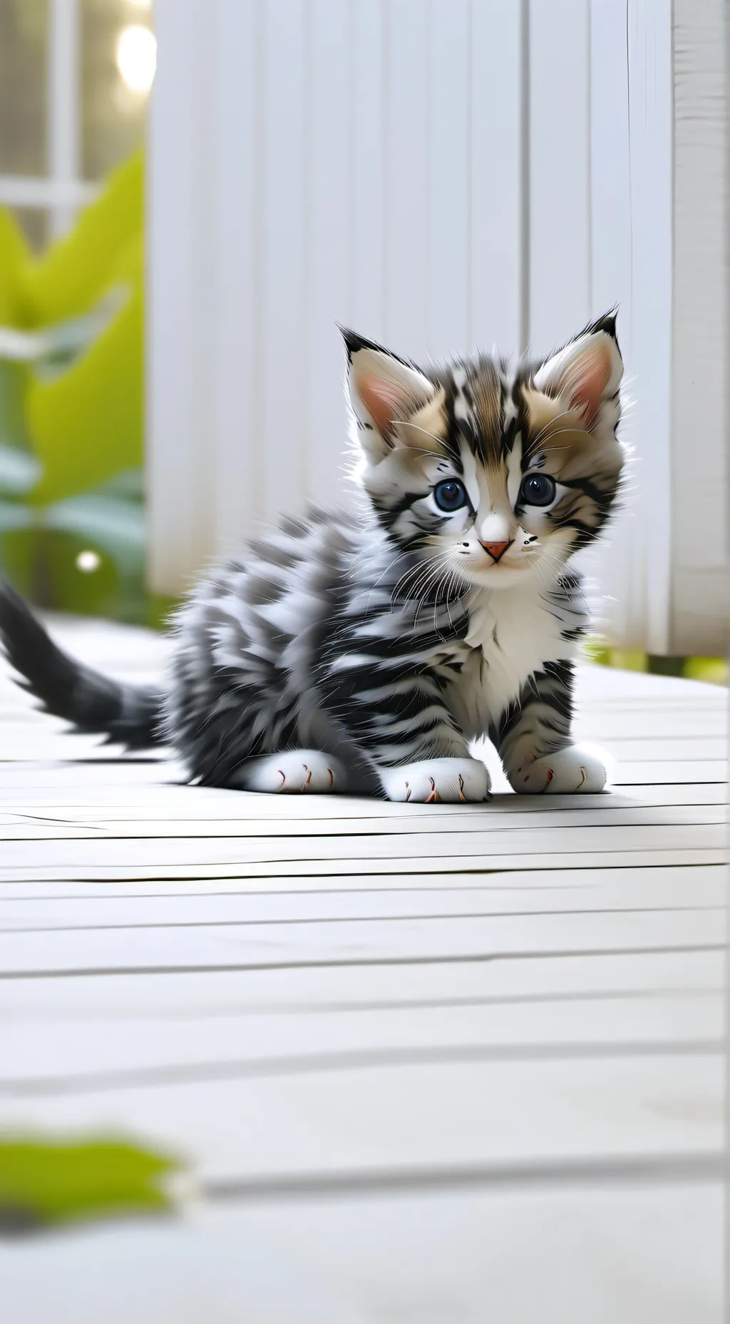 ai character: pregnant kitten  background