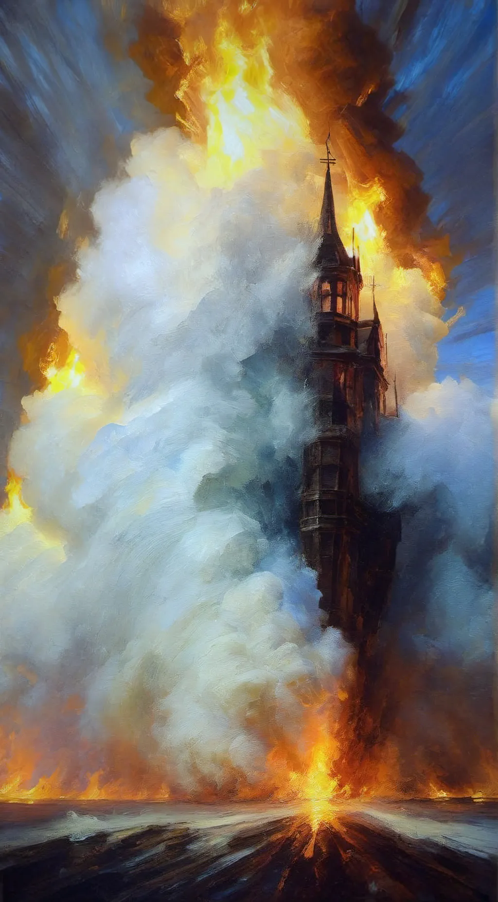 ai character: Fire spirit￼ background