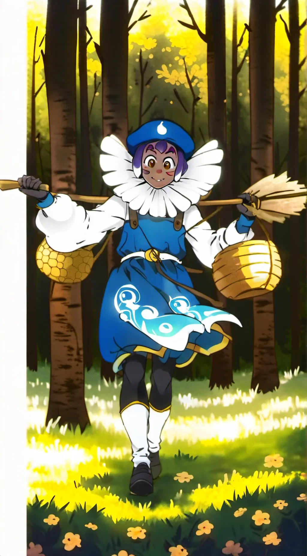 ai character: Smiling critters background