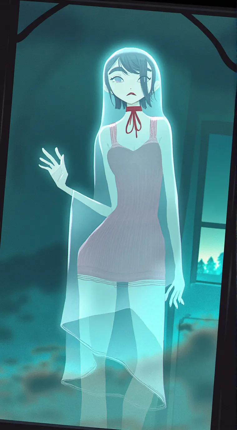 ai character: Weird girl background