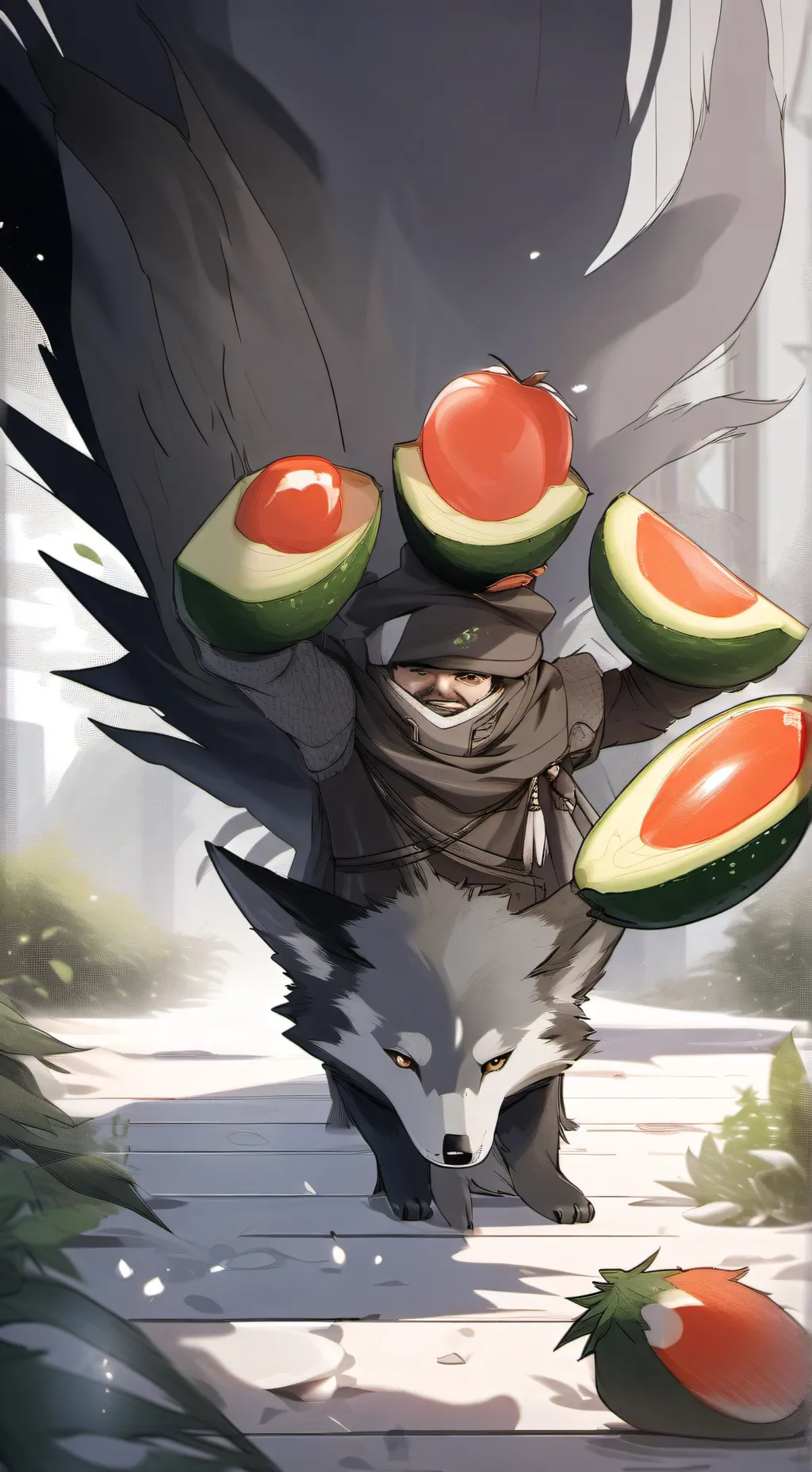 ai character: fart avacodo playz background