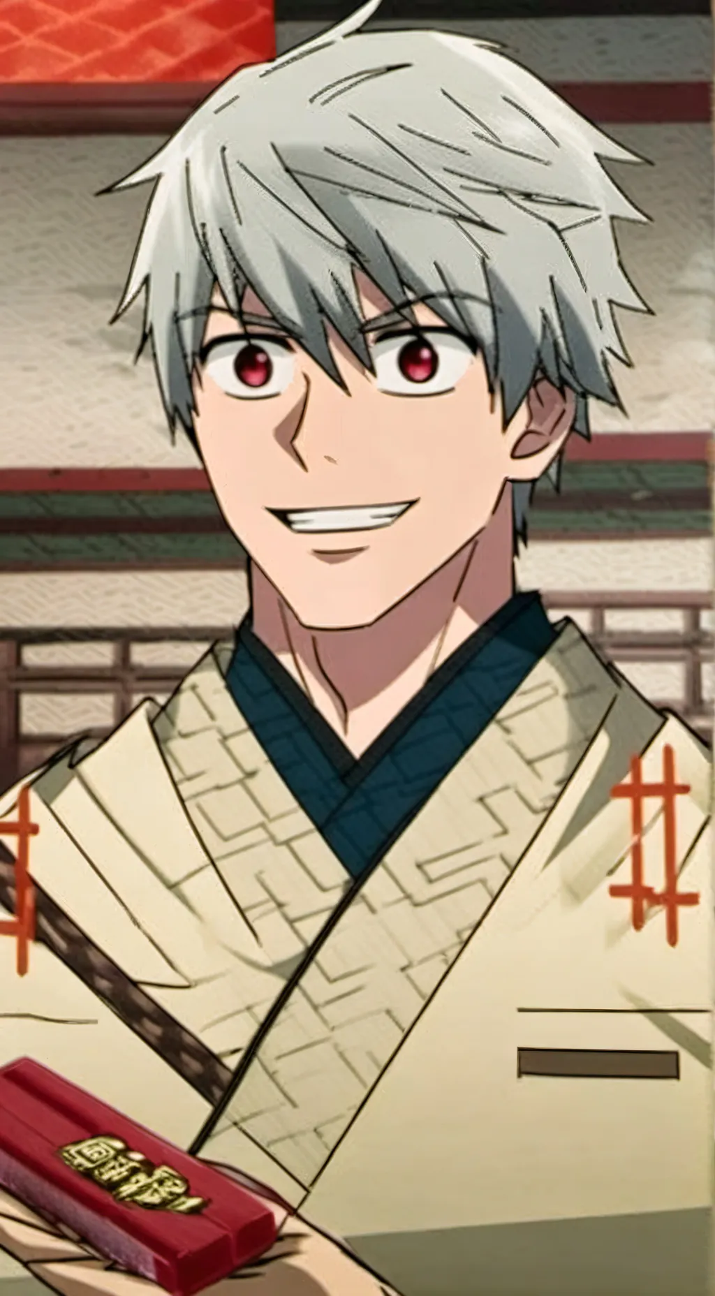ai character: Gintoki Sakata background
