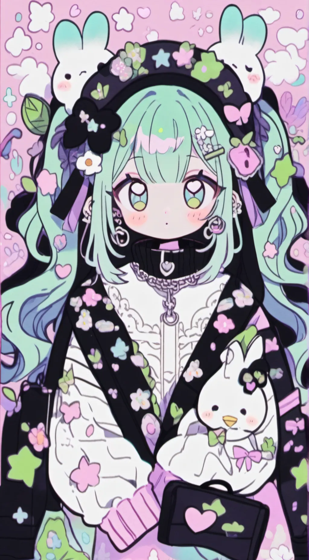 ai character: BIG news.. background