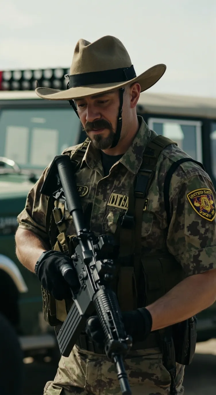 ai character: Border agent james background