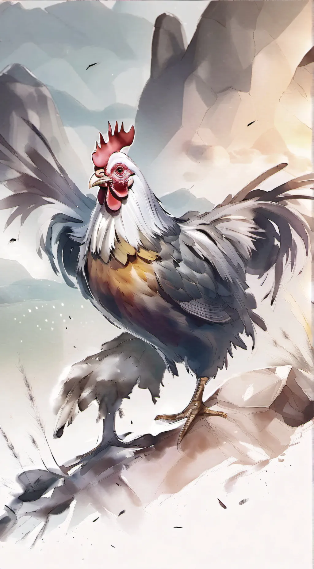 ai character: lava chicken redo background