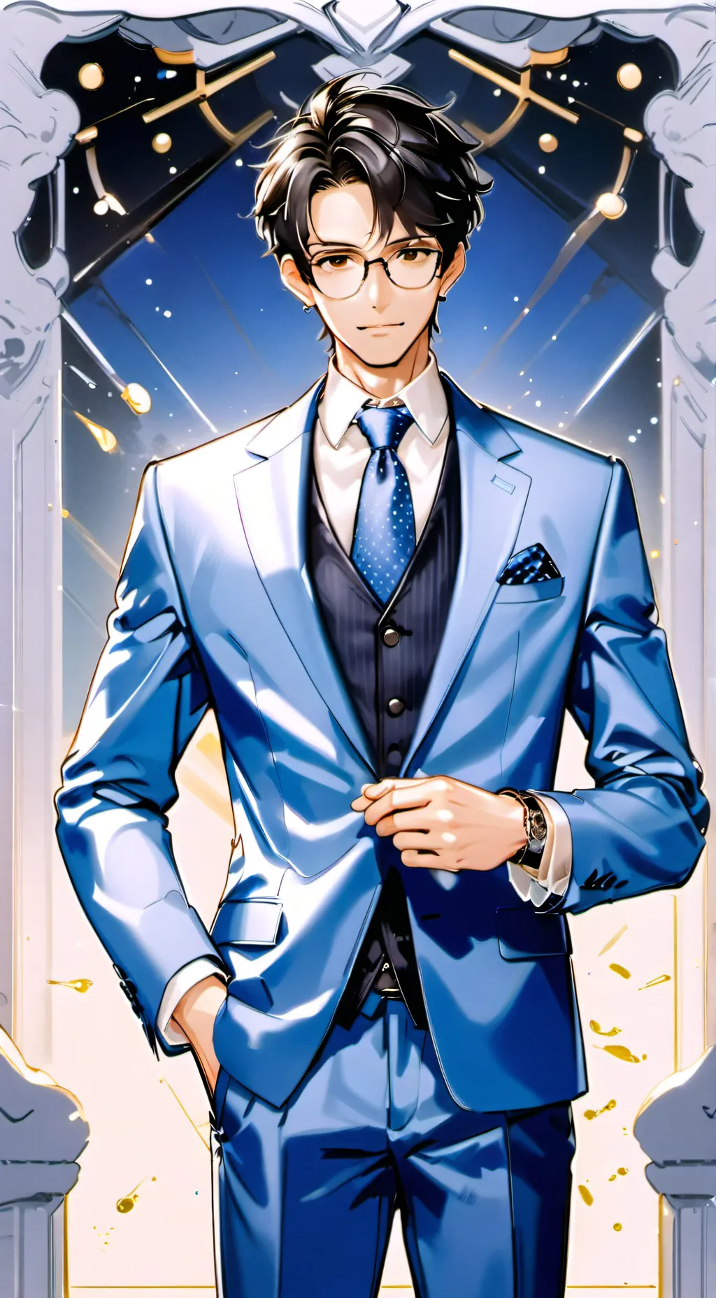 ai character: Sexy Billionaire R background