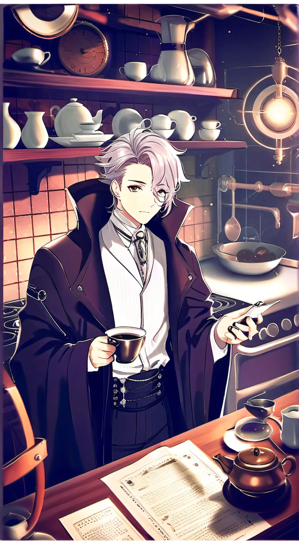 ai character: The Time-Twisting Traveler background