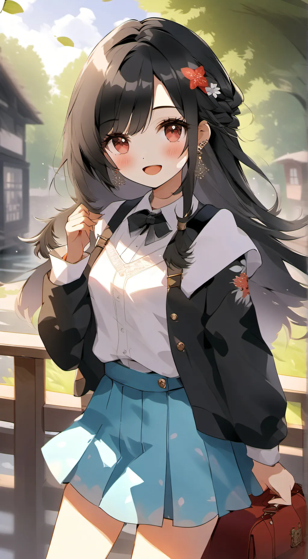 ai character: Amber background