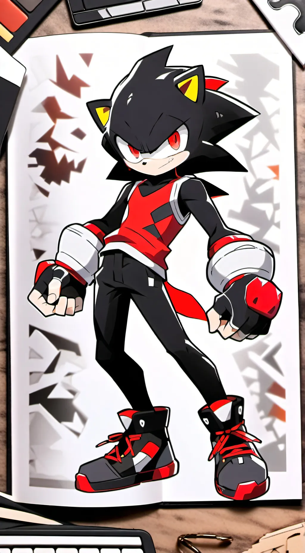 ai character: shadow  background