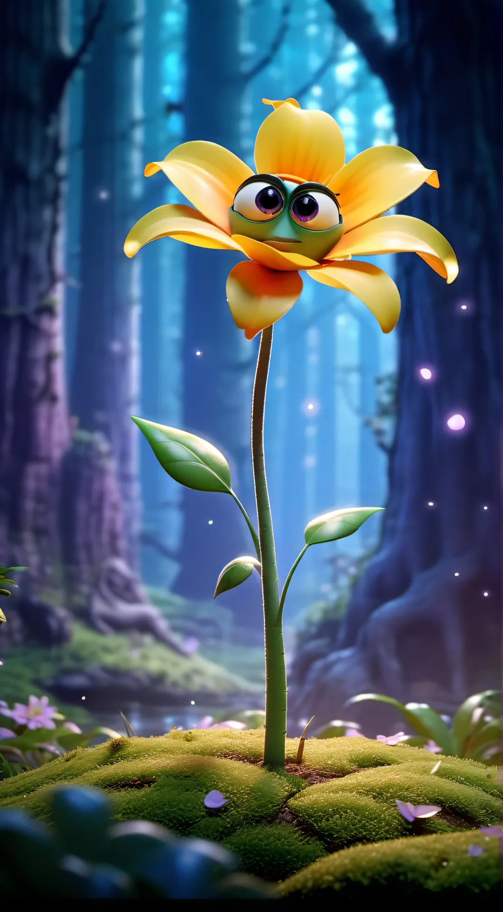 ai character: Flowey  background