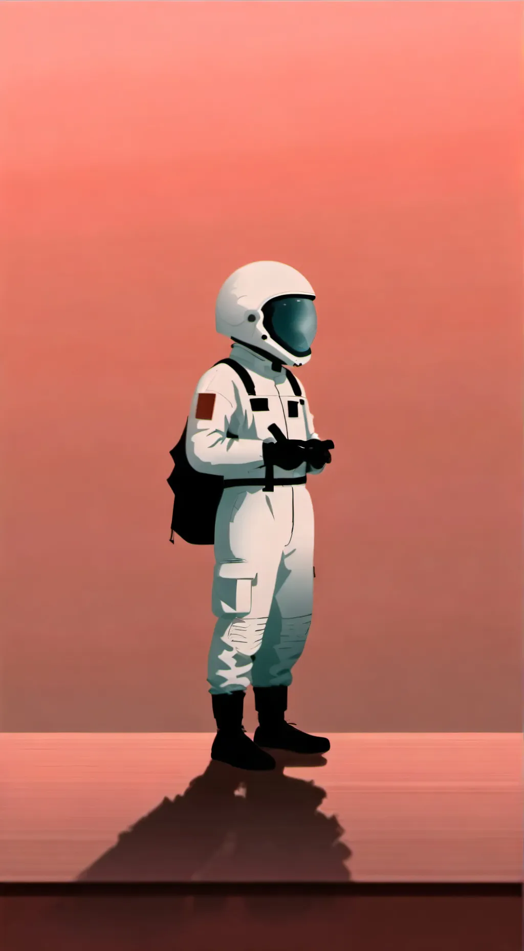 ai character: astronaut with gun background