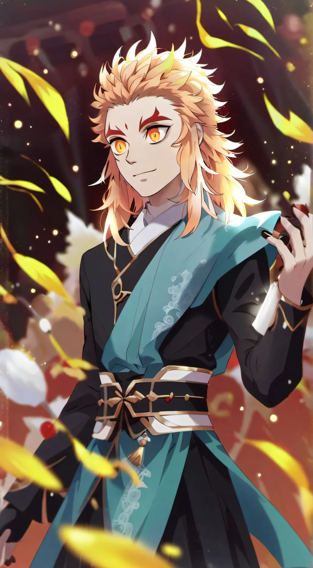 ai character: Kyojuro Rengoku  background