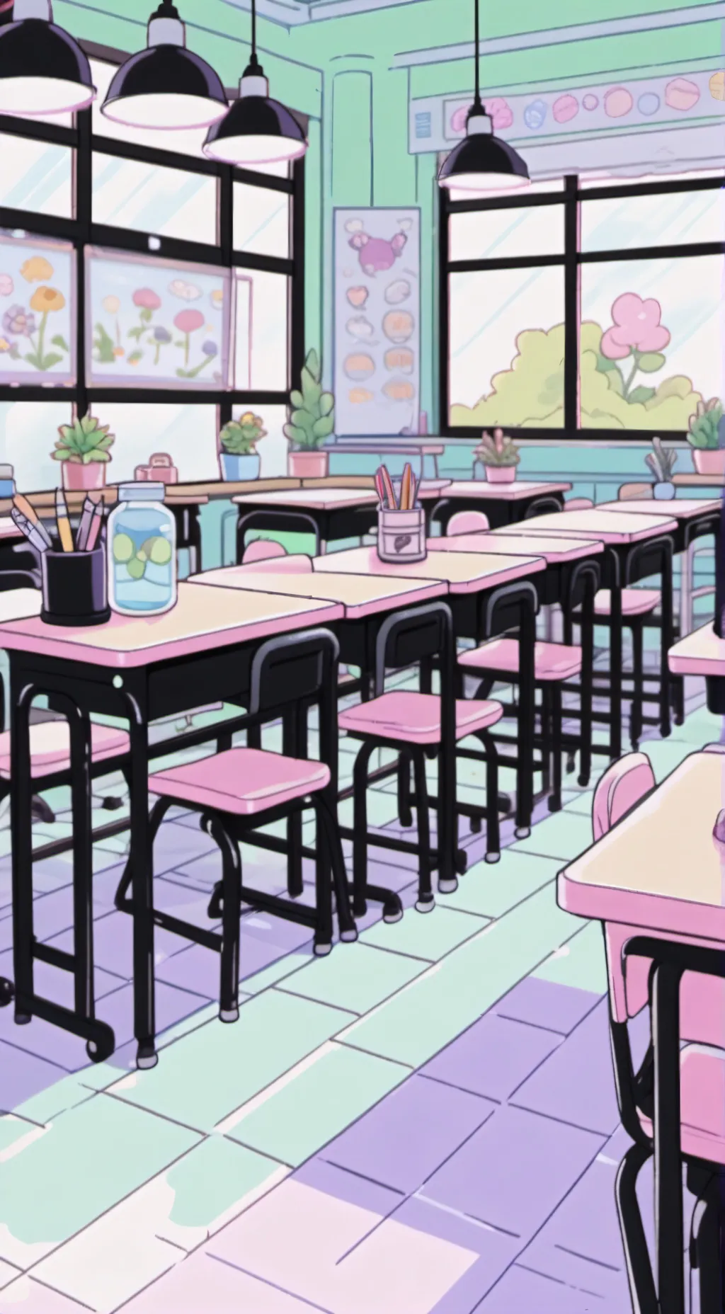 ai character: Middle school  background