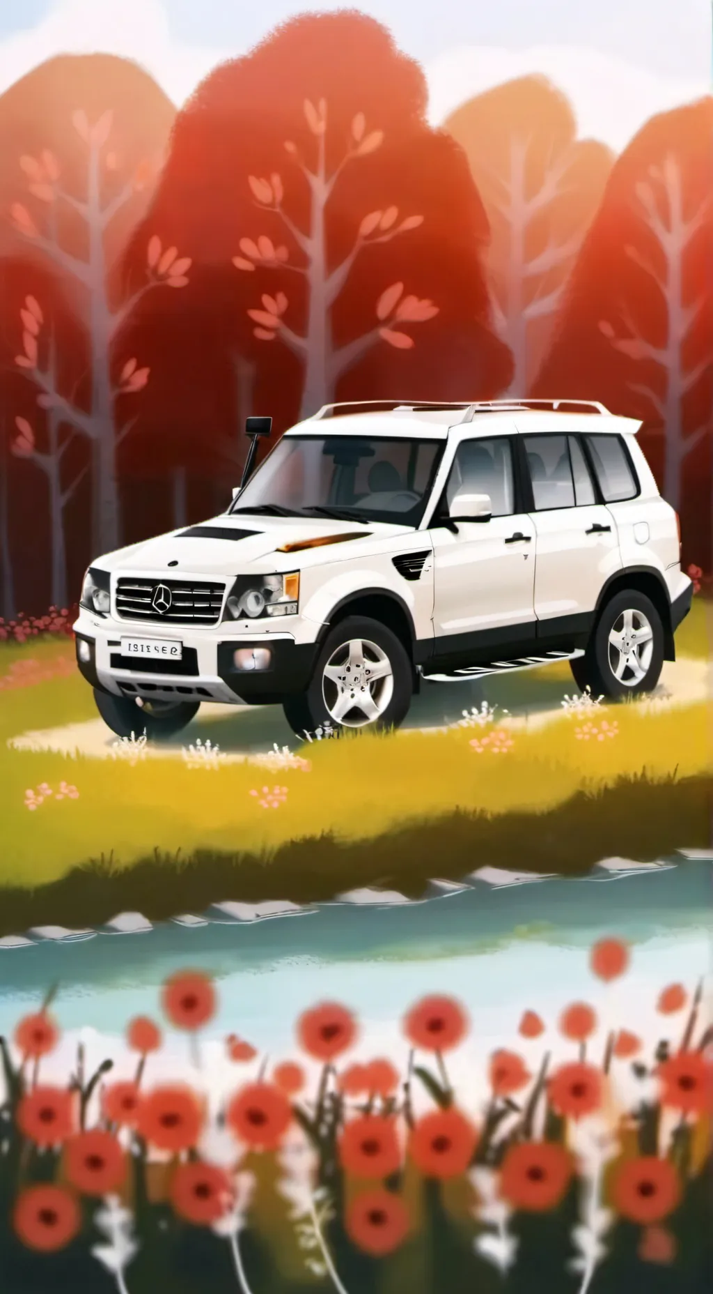 ai character: lakey the suv. background