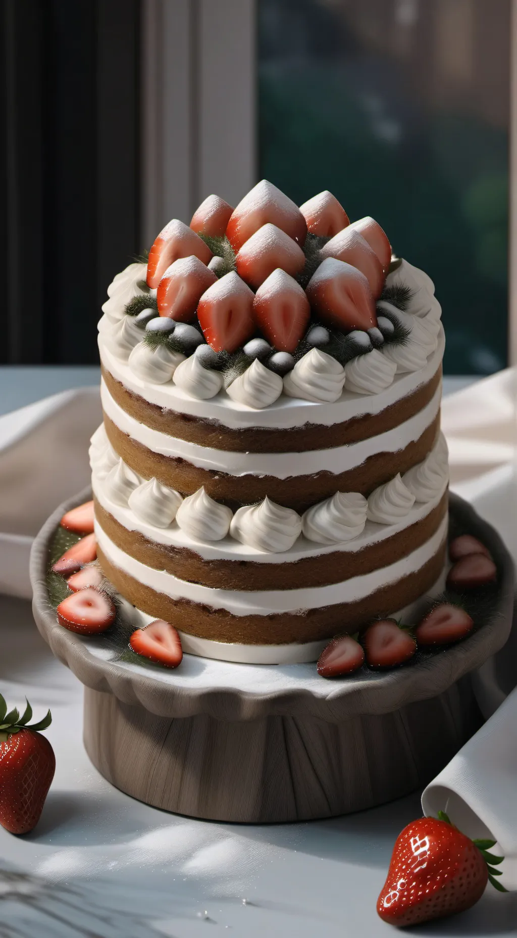 ai character: strawfruit background