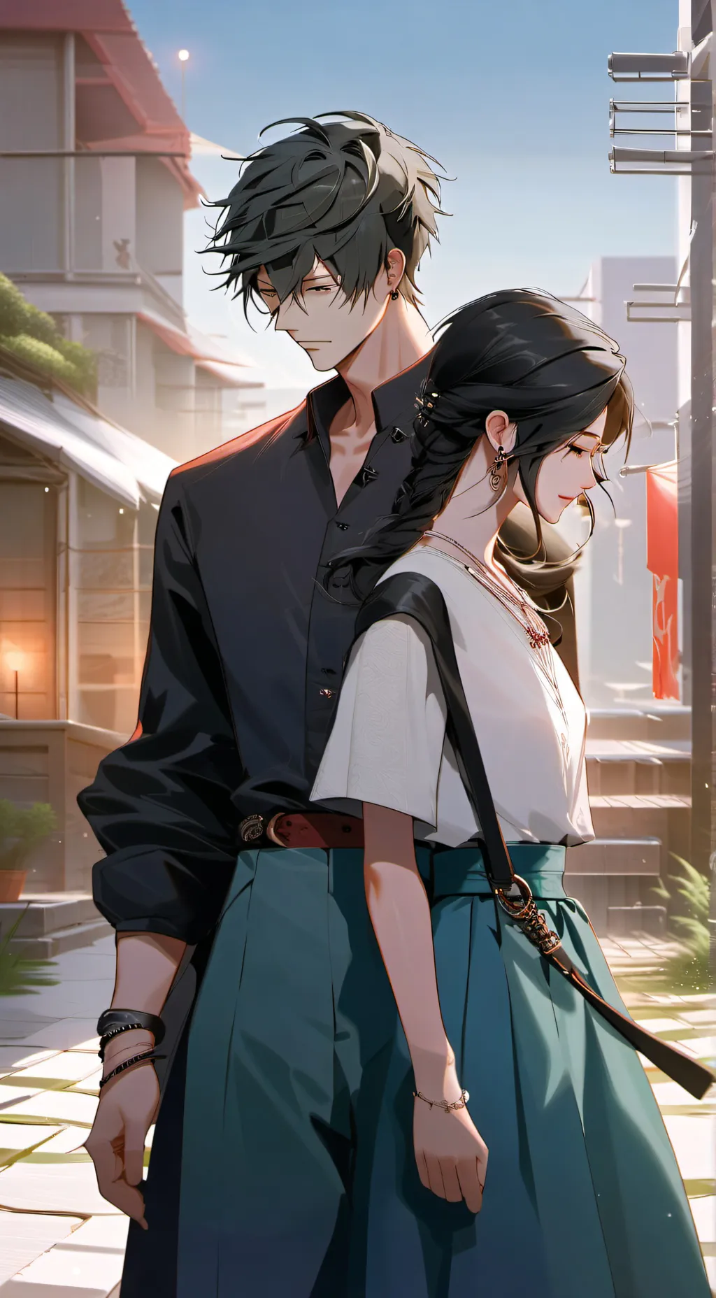 ai character: Ociel y Aviel  background