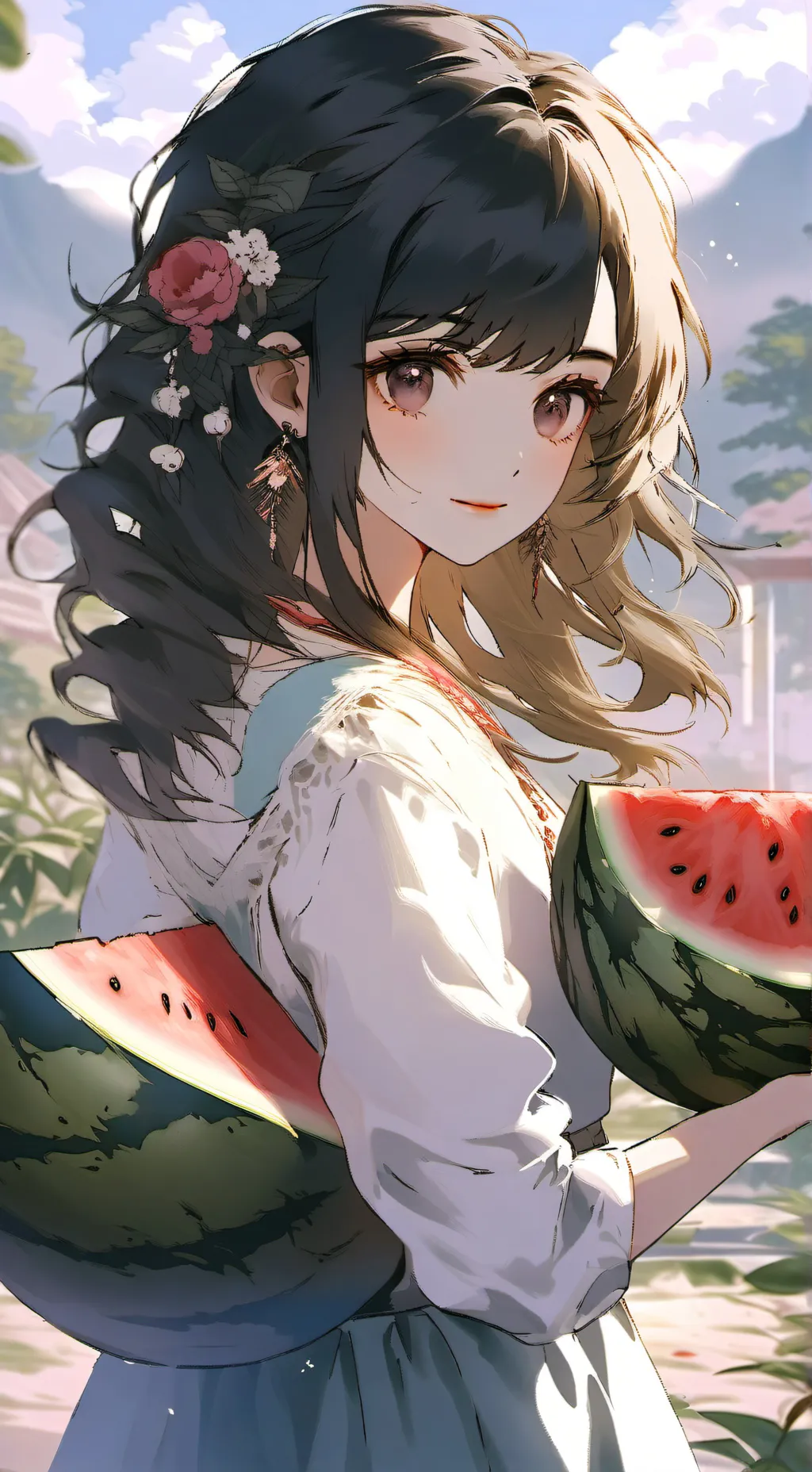 ai character: watermelonseedmeme background