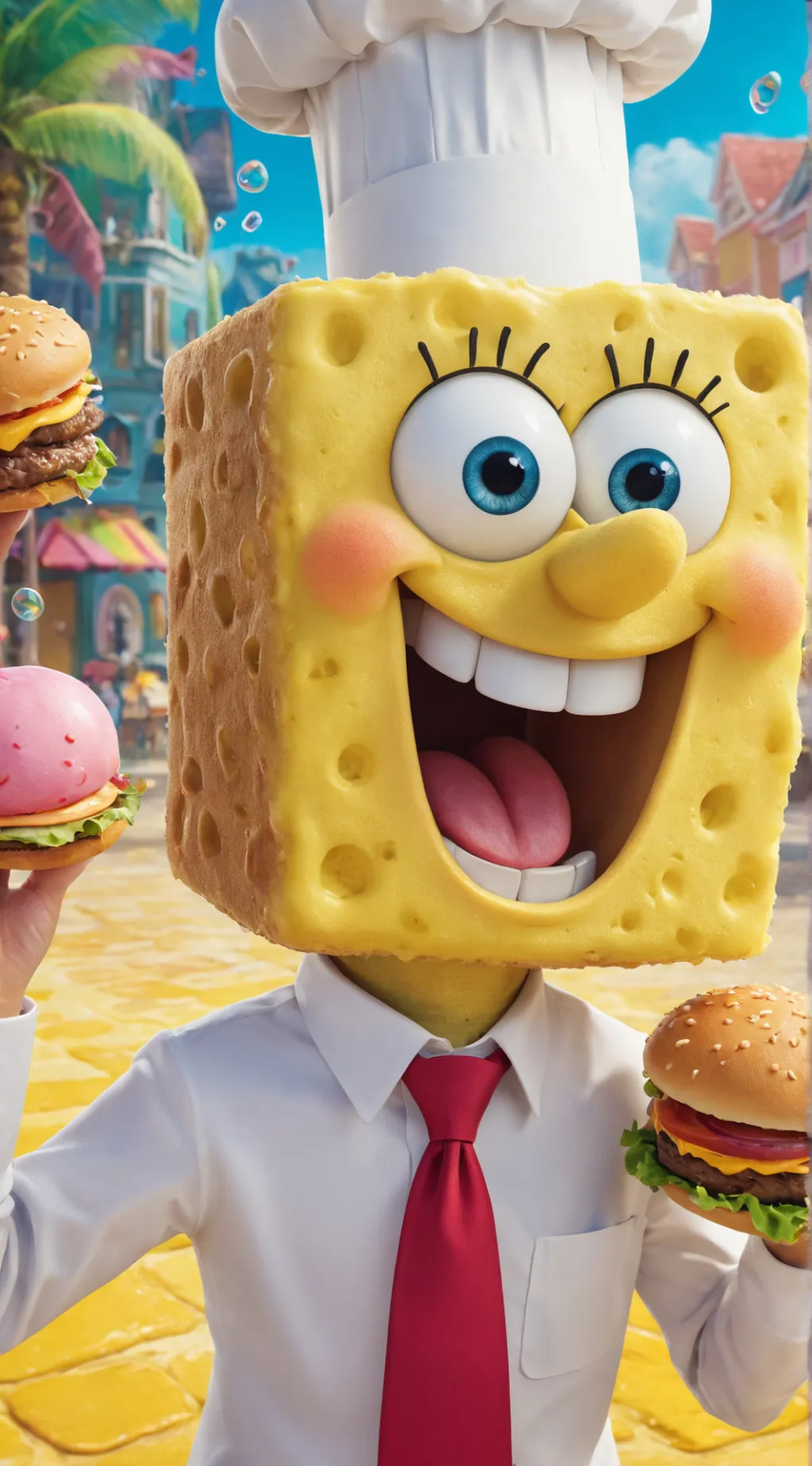 ai character: SpongeBob SquarePants background